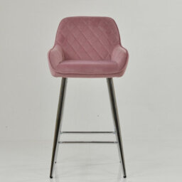 Lakeland Furniture Carson Pink Velvet Chrome Fixed Leg Base Bar Stool - thumbnail 3