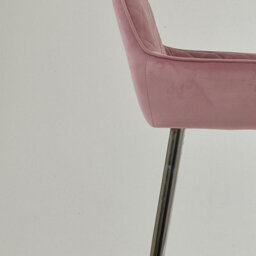 Lakeland Furniture Carson Pink Velvet Chrome Fixed Leg Base Bar Stool - thumbnail 8
