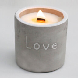 Serenityy Med Pot - Love - Purple Fig & Cassis 450G Wooden Wick Concrete Candle - thumbnail 5