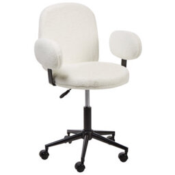 Beliani Desk Chair Moraga Boucle Off-White - thumbnail 4