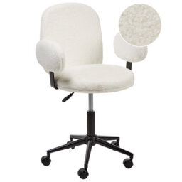 Beliani Desk Chair Moraga Boucle Off-White