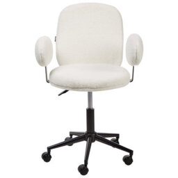 Beliani Desk Chair Moraga Boucle Off-White - thumbnail 6