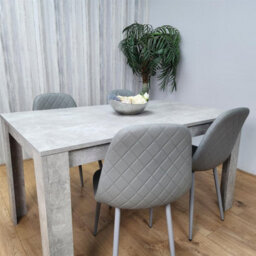 Kosy Koala Wooden Grey Dining Table Set With 4 Grey Chairs Modern Rectangle Dining Room Furniture - thumbnail 6