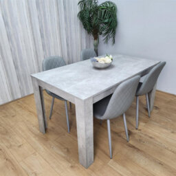 Kosy Koala Wooden Grey Dining Table Set With 4 Grey Chairs Modern Rectangle Dining Room Furniture - thumbnail 5