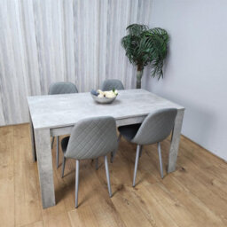Kosy Koala Wooden Grey Dining Table Set With 4 Grey Chairs Modern Rectangle Dining Room Furniture - thumbnail 1
