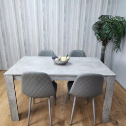 Kosy Koala Wooden Grey Dining Table Set With 4 Grey Chairs Modern Rectangle Dining Room Furniture - thumbnail 8