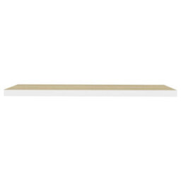 Berkfield Floating Wall Shelves 4 Pcs Oak And White 120X23.5X3.8 Cm Mdf - thumbnail 6
