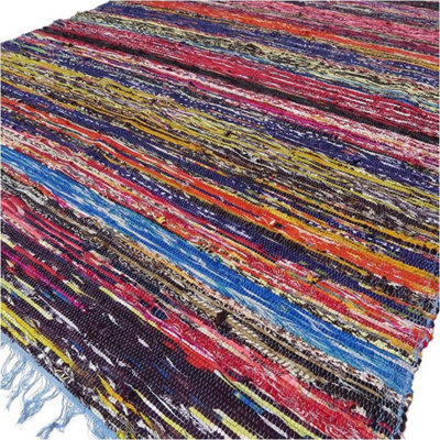 Luxury Blue Rag Rug 153X90Cm - Soft, Durable & Stylish Floor Covering - image 1