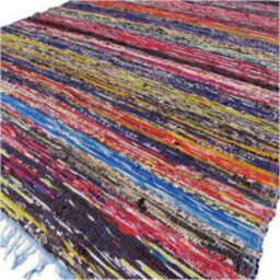 Luxury Blue Rag Rug 153X90Cm - Soft, Durable & Stylish Floor Covering - thumbnail 2