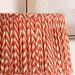 Pacific Lifestyle 45Cm Red Chevron Pleat Table Lampshade - thumbnail 2