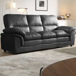 Furniture Instore Verona Grey Leather Aire 3+2+1 Seater Sofa Set Collection - thumbnail 2