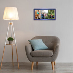 AK Frames 16X8 Oak Sleek Multi Photo Frame With Pompadour Mount - Holds 3 Apertures (3X) 7X5 Photos - thumbnail 3