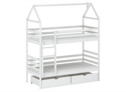Arte Sleek White Alex Bunk Bed With Storage And Bonnell Mattresses (H)217Cm (W)198Cm (D)98Cm - Bright & Space-Saving - thumbnail 3