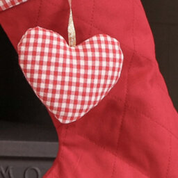 Dibor Traditional Red Gingham Xmas Gift Decoration Christmas Stocking For Kids - thumbnail 4