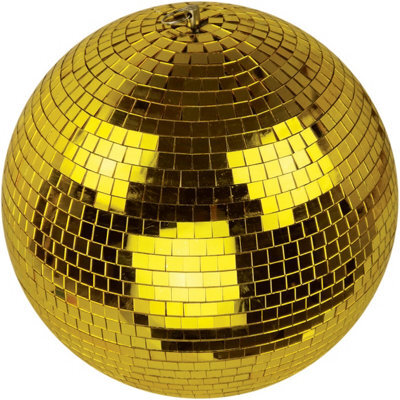 Netagon Fxlab Party Event Festive Christmas Gold Disco Mirror Ball 300mm