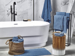 Beliani Set Of 11 Towels Areora Cotton Blue - thumbnail 2