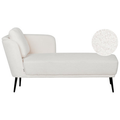 Beliani Left-Hand Chaise Longue Artheze Boucle Off-White - image 1
