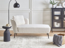 Beliani Left-Hand Chaise Longue Artheze Boucle Off-White - thumbnail 2