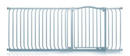 Safetots Curved Top Safety Gate, 189Cm - 198Cm, Matt Grey, Pressure Fit Stair Gate - thumbnail 1