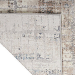 Ivory Grey Blue Abstract Pattern Bedroom & Living Room Rug -239Cm X 300Cm - thumbnail 7