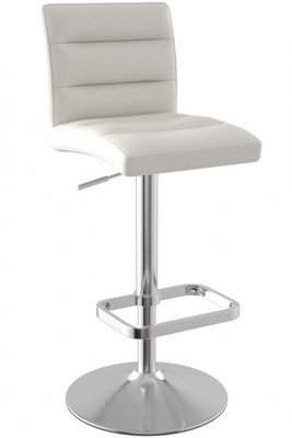 Swank Adjustable Bar Stool White