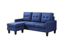 Kosy Koala Corner Sofa Fabric Sectional Sofa With Ottoman L-Shaped Blue Sofa Couch Reversible 3-Seater - thumbnail 1