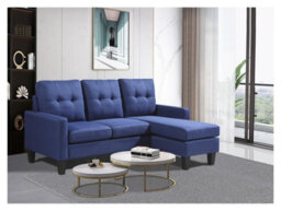 Kosy Koala Corner Sofa Fabric Sectional Sofa With Ottoman L-Shaped Blue Sofa Couch Reversible 3-Seater - thumbnail 6