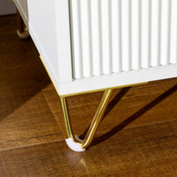 Wyld Haus Nehana Set Of 2 White And Gold 2-Drawer Bedside Chests, 40W X 47H X 40D Cm - thumbnail 8
