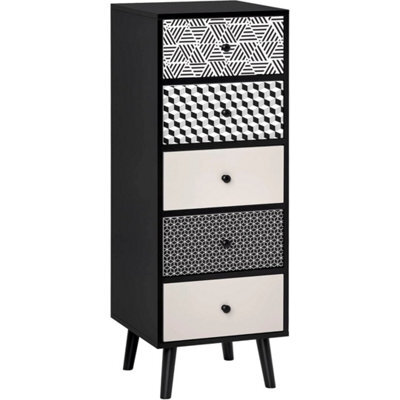 Chest Of Drawers 5 Tall Slim Dresser Storage Cabinet Bedroom - image 1