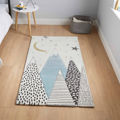 Grey Kids Modern Graphical Pictorial Easy To Clean Rug For Living Room Bedroom And Dining Room-80Cm X 150Cm - image 1