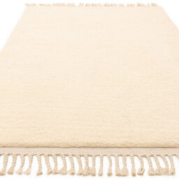 Cream Shaggy Kilim Modern Plain Rug Easy To Clean Living Room And Bedroom-120Cm X 170Cm - thumbnail 3