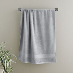 Catherine Lansfield Anti-Bacterial Cotton 50X85Cm Hand Towel Silver Grey