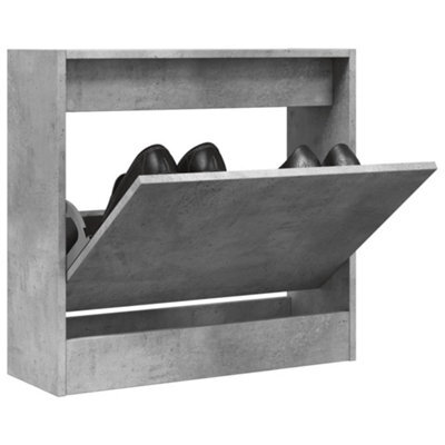 Berkfield Shoe Cabinet Concrete Grey 60X21X57 Cm Engineered Wood - image 1