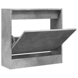 Berkfield Shoe Cabinet Concrete Grey 60X21X57 Cm Engineered Wood - thumbnail 2