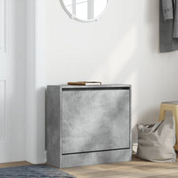 Berkfield Shoe Cabinet Concrete Grey 60X21X57 Cm Engineered Wood - thumbnail 3
