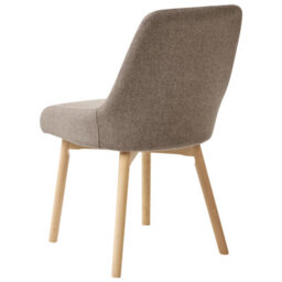 Beliani Set Of 2 Dining Chairs Melfort Fabric Brown - thumbnail 6