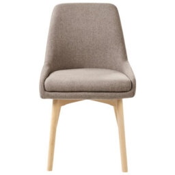 Beliani Set Of 2 Dining Chairs Melfort Fabric Brown - thumbnail 5