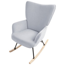 Wyld And Coco Aurora Rocking Armchair In Light Blue, Jumbo Corduroy Upholstery - W71 X D83 X H104Cm - thumbnail 5