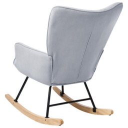 Wyld And Coco Aurora Rocking Armchair In Light Blue, Jumbo Corduroy Upholstery - W71 X D83 X H104Cm - thumbnail 6