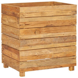 Berkfield Raised Bed 50X40X55 Cm Recycled Teak And Steel - thumbnail 2