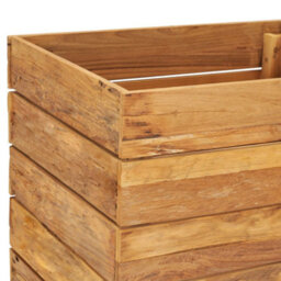 Berkfield Raised Bed 50X40X55 Cm Recycled Teak And Steel - thumbnail 7