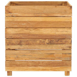 Berkfield Raised Bed 50X40X55 Cm Recycled Teak And Steel - thumbnail 3