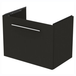 Ideal Standard I.life S Compact Matt Carbon Grey Wood Effect Wall-Mounted Bathroom Vanity Unit (H) 440mm (W) 600mm - thumbnail 1