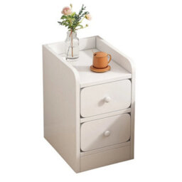 2Drawer Small Bedside Table Cabinet W/ Storage Drawer Sofa Side Lamp Table - thumbnail 4
