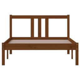 Berkfield Bed Frame Honey Brown Solid Wood 100X200 Cm - thumbnail 4