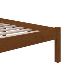 Berkfield Bed Frame Honey Brown Solid Wood 100X200 Cm - thumbnail 7