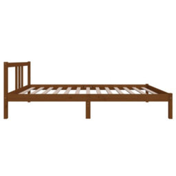 Berkfield Bed Frame Honey Brown Solid Wood 100X200 Cm - thumbnail 5