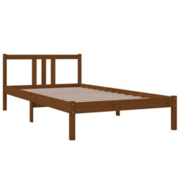 Berkfield Bed Frame Honey Brown Solid Wood 100X200 Cm - thumbnail 3