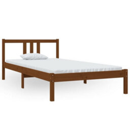 Berkfield Bed Frame Honey Brown Solid Wood 100X200 Cm - thumbnail 2
