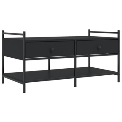 Berkfield Stylish Coffee Table Black 99X50X50 Cm Engineered Wood - image 1